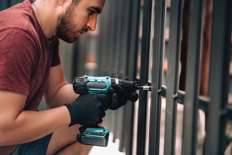 Black Metal Fence Installation in South Houston, TX